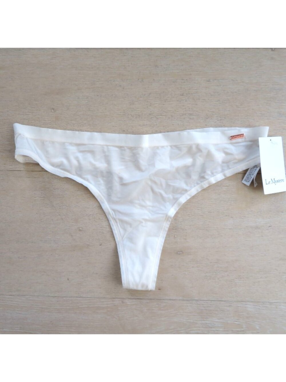 Le Mystere Infinite Comfort Thong Buttercream L/XL New Womens Intimates